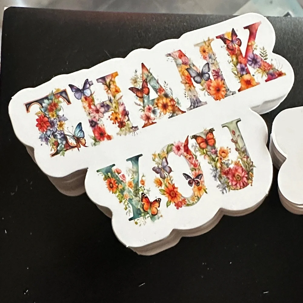 Thank You Cards 50ct Double Sided Splat Style Seller Supplies Shipping Supplies